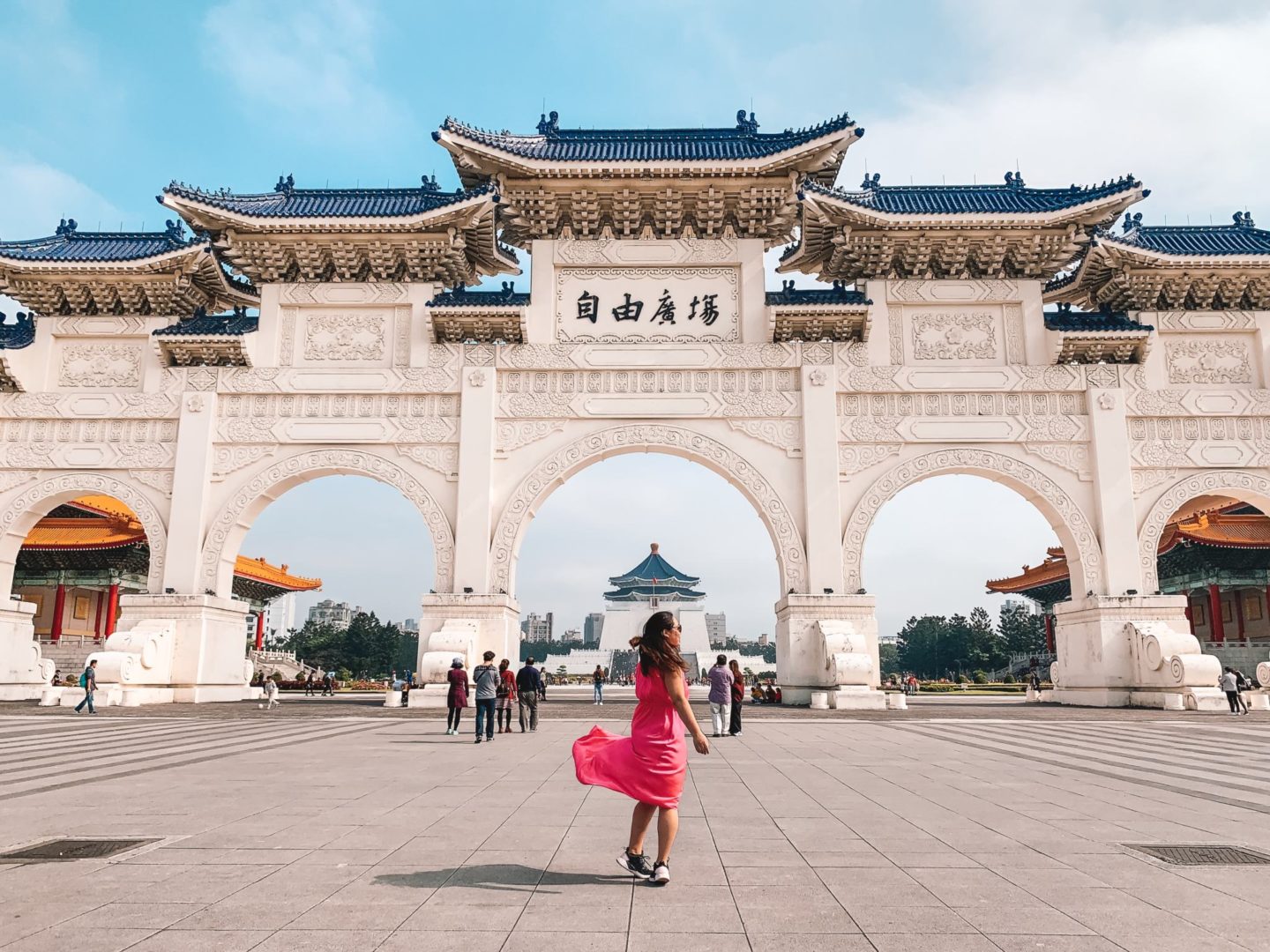 The front gates of Chiang Kai Shek Memorial Hall. 